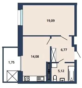 ЖК Boryspil Residence — 46.8 м²