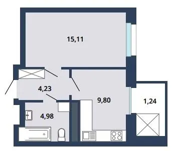 ЖК Boryspil Residence — 35.4 м²