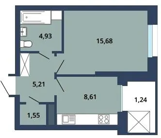 ЖК Boryspil Residence — 37.2 м²