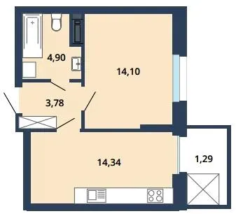 ЖК Boryspil Residence — 38.4 м²