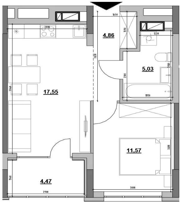 ЖК Park Life — 43.5 м²