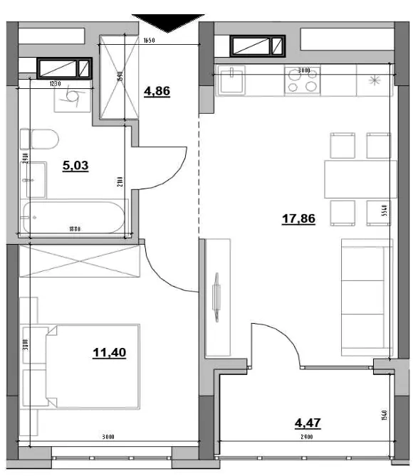 ЖК Park Life — 43.6 м²