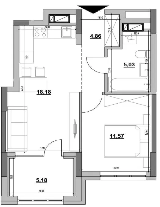 ЖК Park Life — 44.8 м²