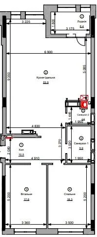 2-комнатная квартира, 113 м², вул. Шолом-Алейхема, 1, Белая Церковь — фото 1