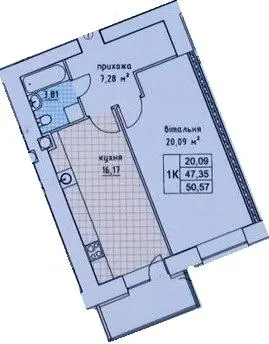 ЖК на Слівенській — 50.6 м²