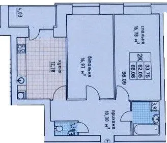 ЖК на Слівенській — 66.1 м²