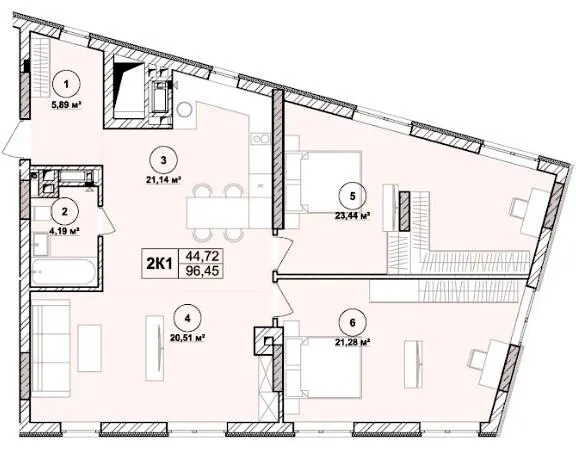 ЖК Mill Town — 96.5 м²
