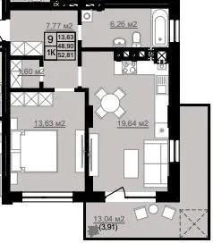ЖК D2 — 52.8 м²