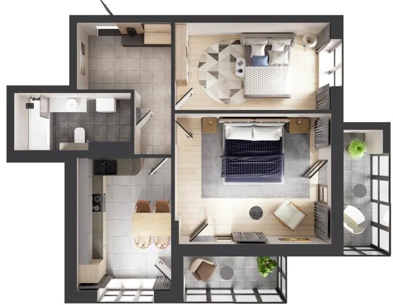 ЖК Кленовий Парк — 65.1 м²