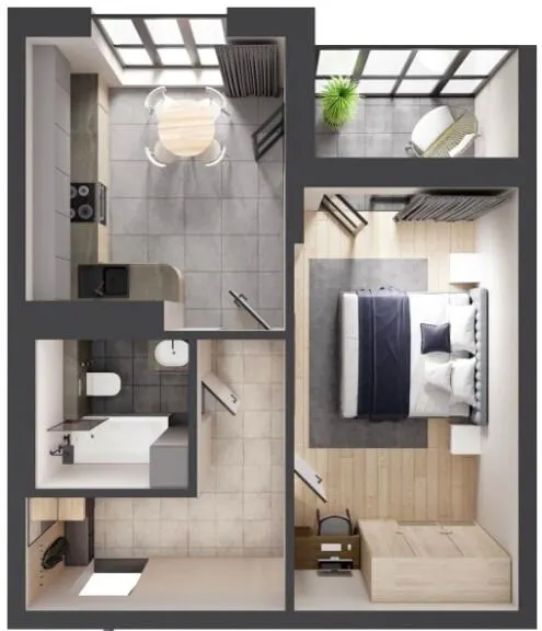 ЖК Кленовий Парк — 42.7 м²