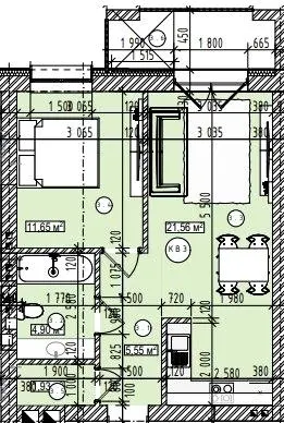 ЖК Спортивний — 47.3 м²
