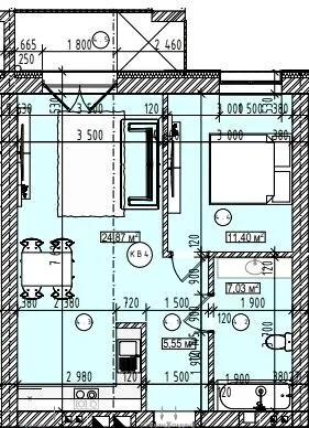 ЖК Спортивний — 50.6 м²