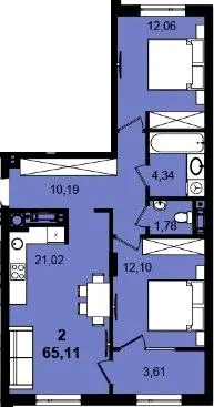 ЖК INFINITY PARK — 65.1 м²