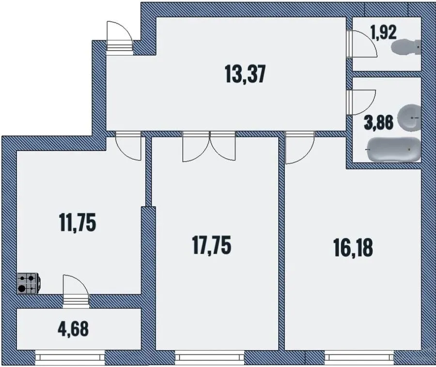 ЖК Лісовий — 69.5 м²
