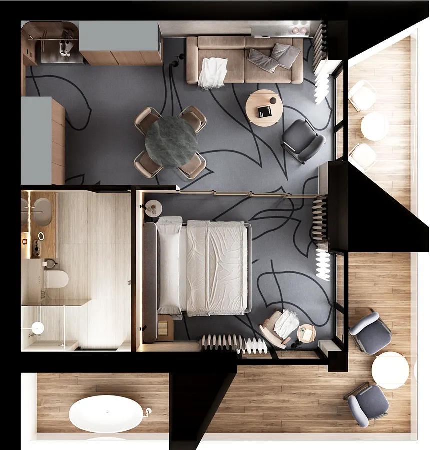 Апарт-готель Mélis — 50 м²