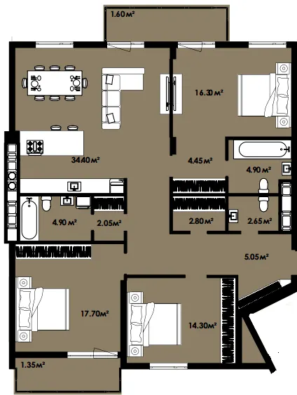 ЖК Willa Karolina — 122.1 м²