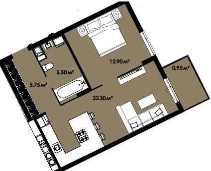 ЖК Willa Karolina — 47.4 м²