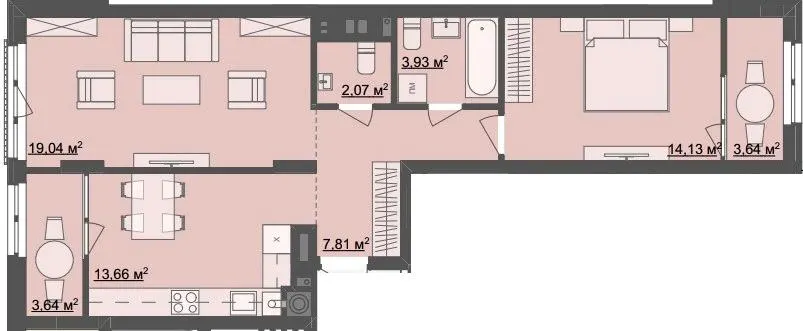 ЖК Ривер Сити — 67.5 м²