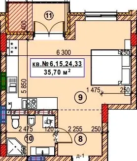 ЖК POLYANA LAND — 35.7 м²