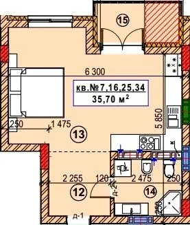 ЖК POLYANA LAND — 35.7 м²