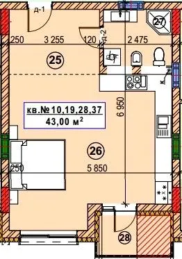 ЖК POLYANA LAND — 43 м²