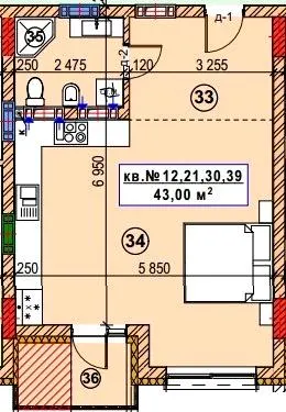 ЖК POLYANA LAND — 43 м²