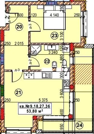 ЖК POLYANA LAND — 53.7 м²