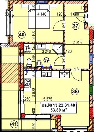 ЖК POLYANA LAND — 53.7 м²