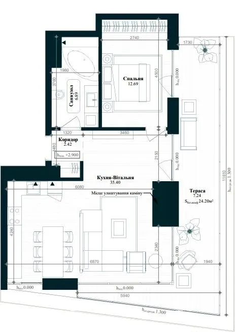 ЖК Park Lake City — 64.6 м²