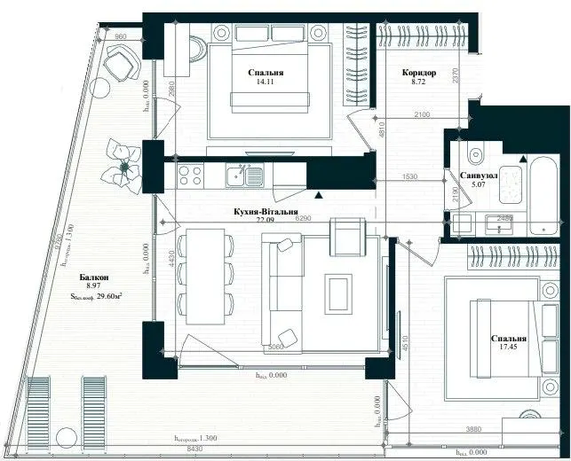 ЖК Park Lake City — 76.4 м²