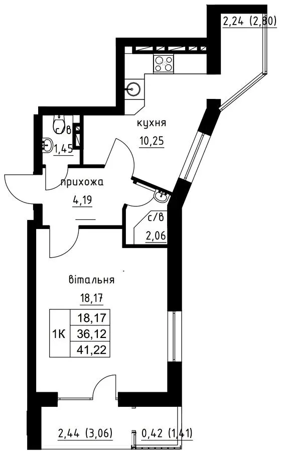 вул. Чумацька, 31 — 41.2 м²
