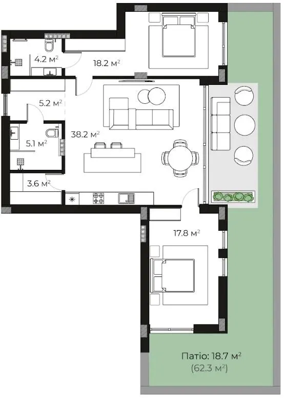 ЖК SHERWOOD — 111 м²