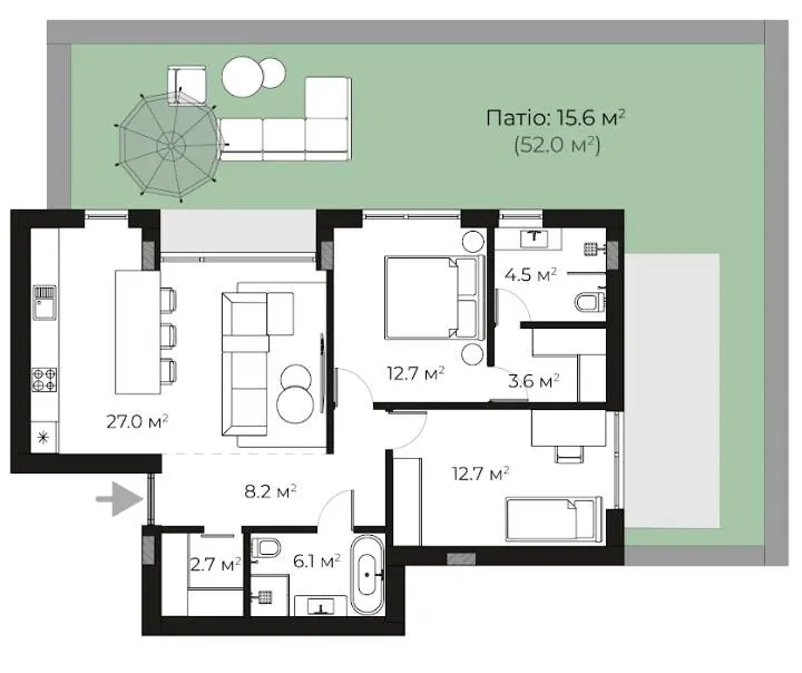 ЖК SHERWOOD — 93.1 м²