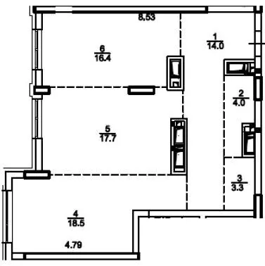 ЖК Паркове місто — 73.9 м²