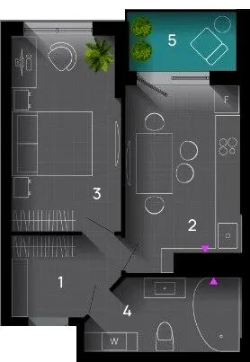 ЖК SKYGARDEN — 41 м²