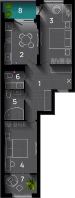 ЖК SKYGARDEN — 72 м²