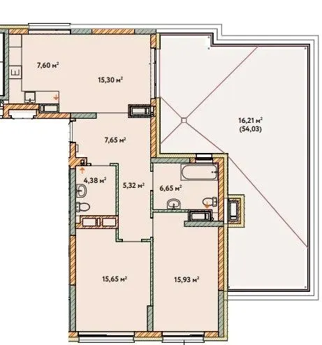 ЖК Krona Park II — 94.7 м²