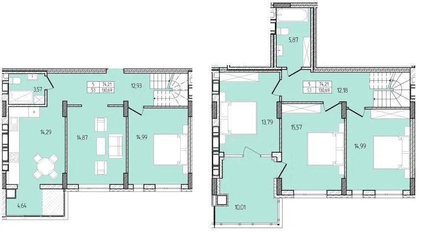 ЖК Перемога — 130.7 м²