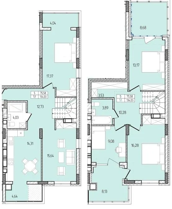 ЖК Перемога — 134 м²