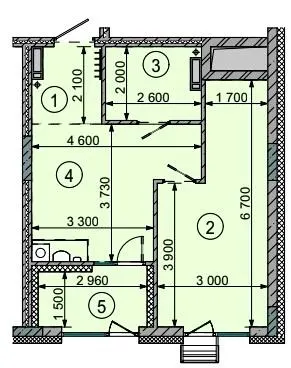 ЖК Sense City — 44.3 м²