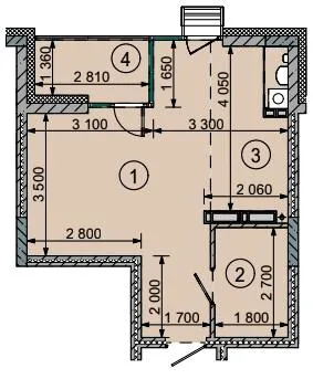 1-комнатная квартира, 36 м², Софиевская Борщаговка — фото 1