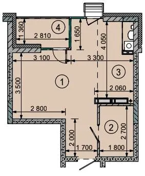 ЖК Sense City — 36.4 м²