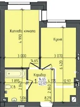 Клубний будинок Sapfir — 41 м²