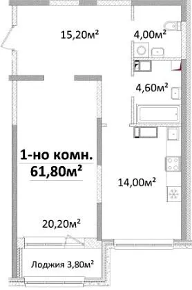 ЖК Оскар — 61.8 м²