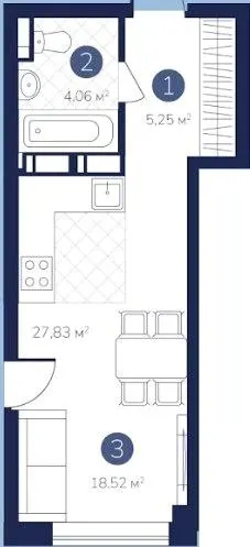 ЖК Лебединий Guest House — 27.8 м²