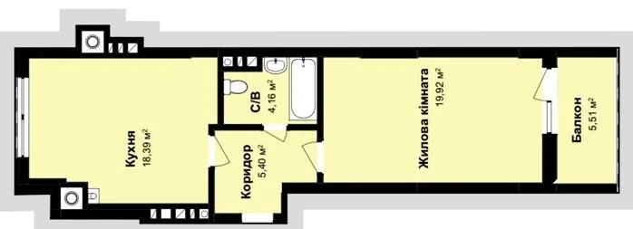 ЖК Comfort Hill — 53.4 м²