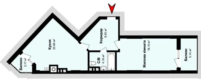 ЖК Comfort Hill — 59.2 м²