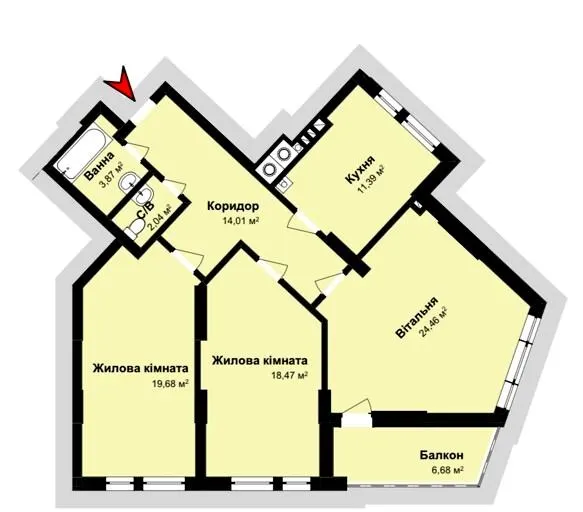 ЖК Comfort Hill — 100.6 м²