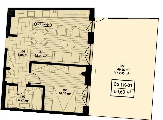 ЖК Eco City Park — 60.6 м²