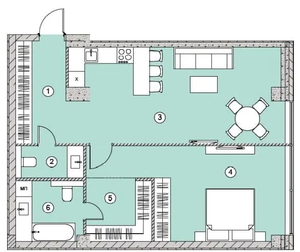 ЖК Smart — 74.8 м²
